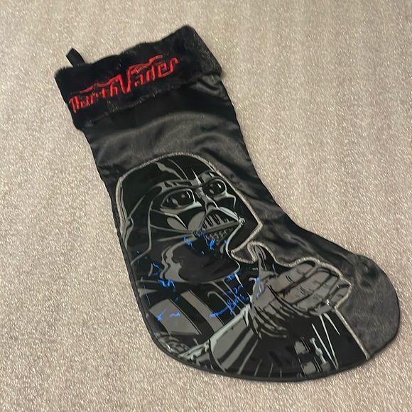 STAR WARS DARTH VADER Kurt Adler Christmas Stocking 2012 EUC LucasFilm black - Picture 1 of 9